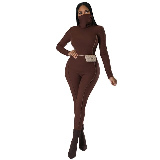 Polo neck jumpsuit