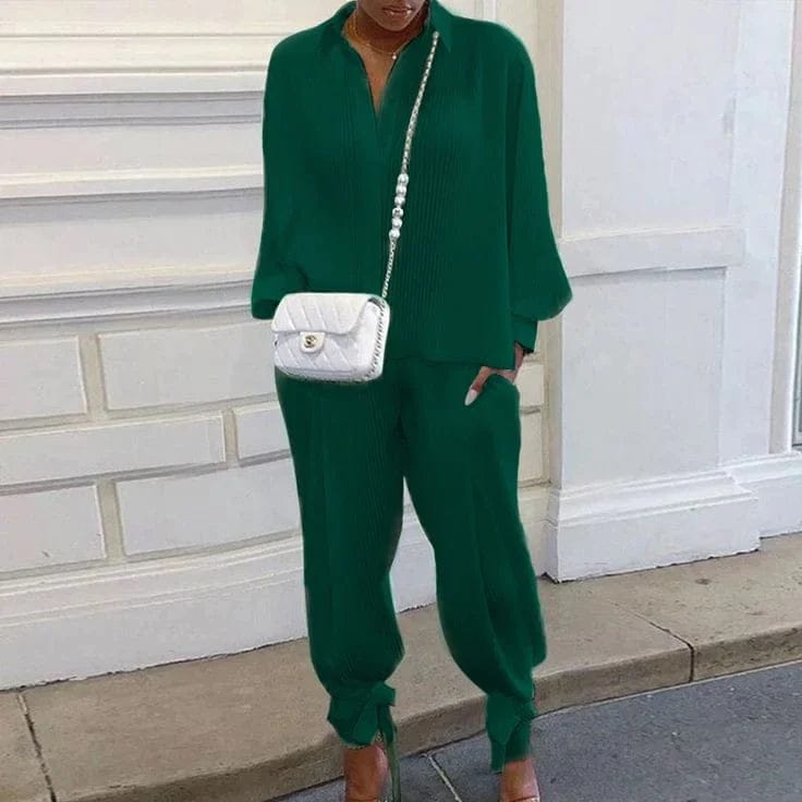 Pleated two piece set