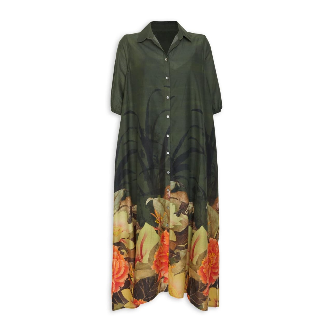 Green Floral dress