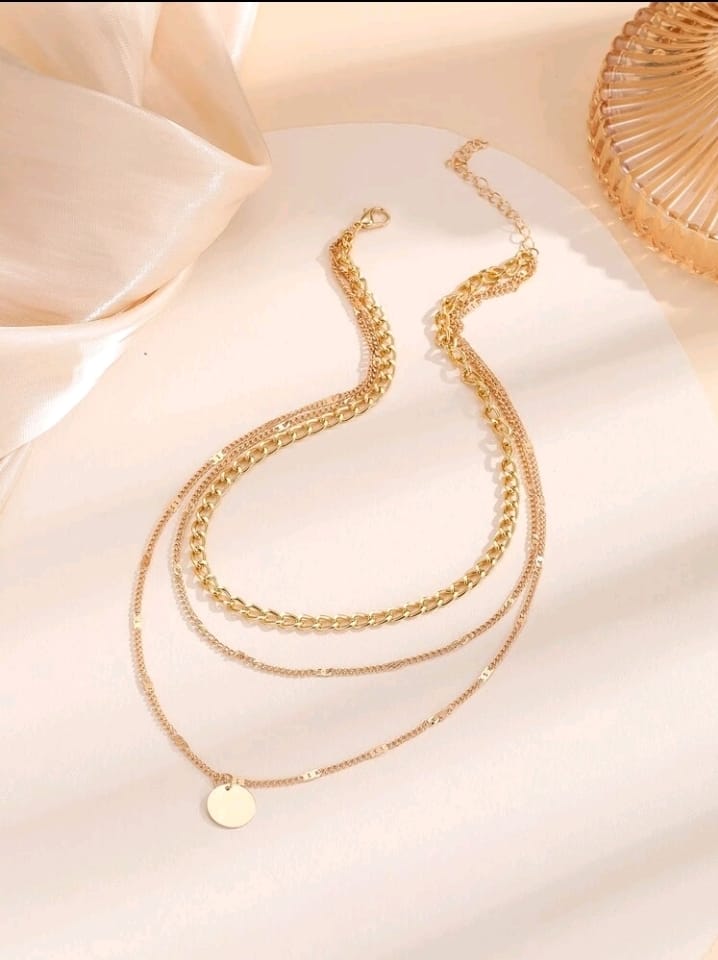 Gold layered chain necklace