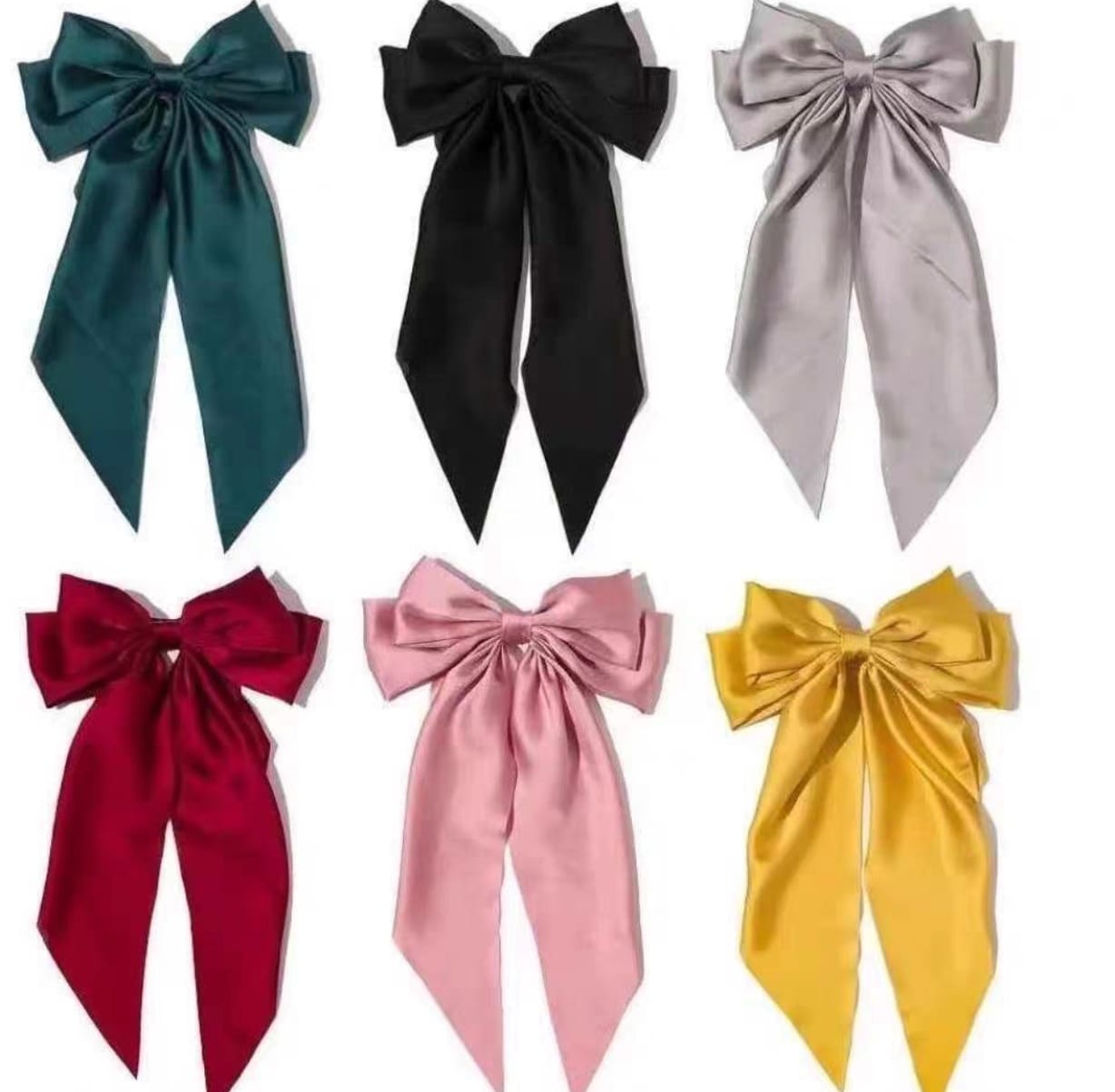 Bow satin Hair clip Ribbons