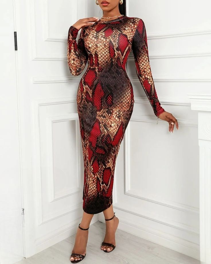 Snake print bodycon shop