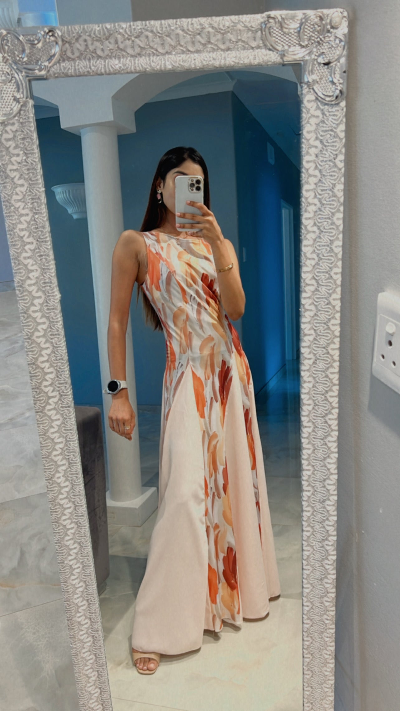 flowy colorful paint dress