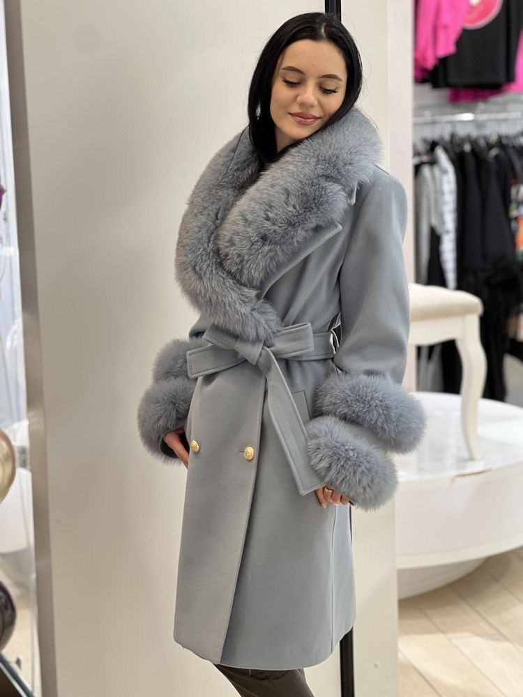 Belted Fur coat ClothingCo