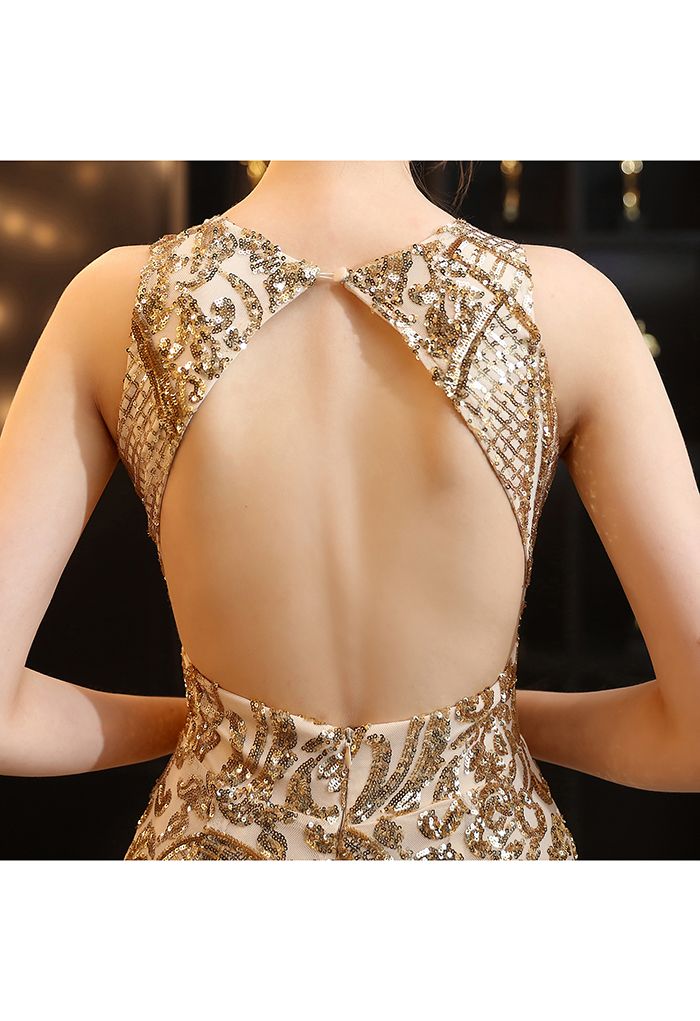 Monaco open back gown