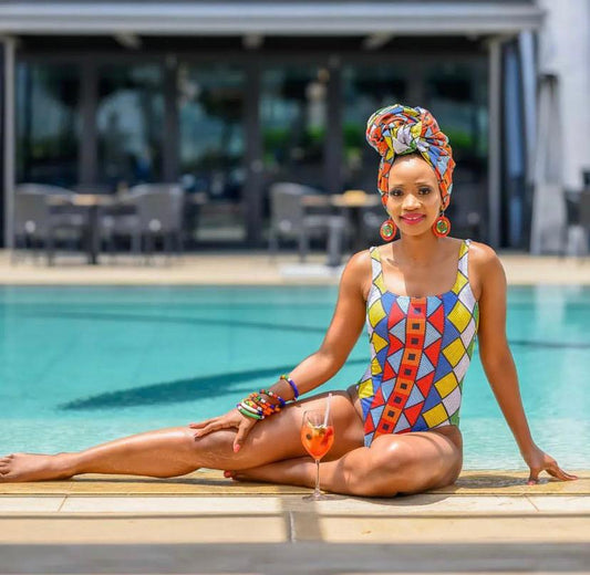 African Print swimming costume