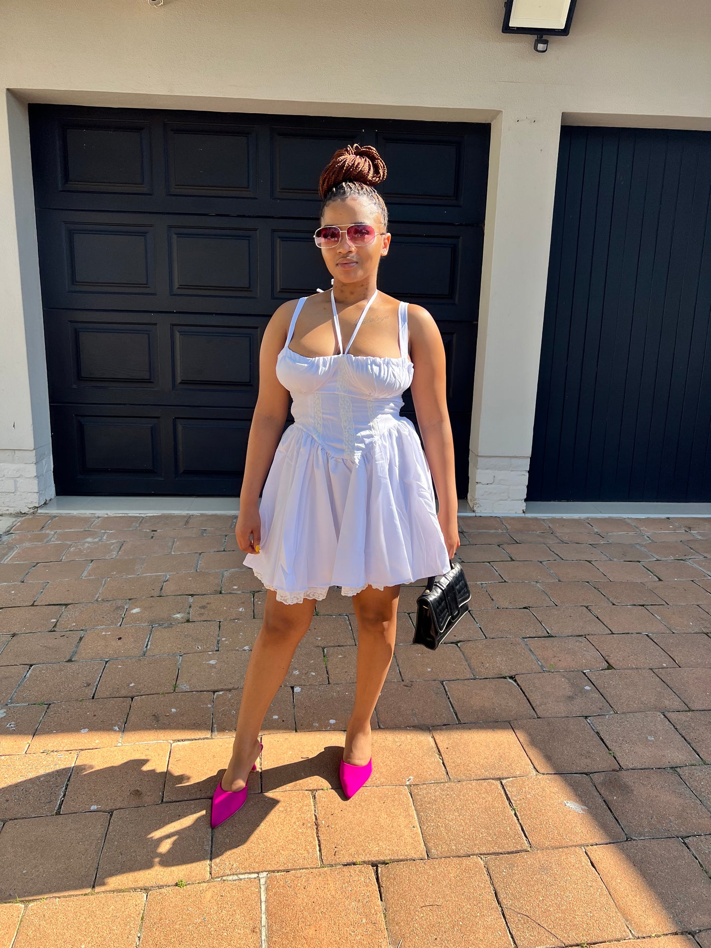 figure hug dress with the lace touch