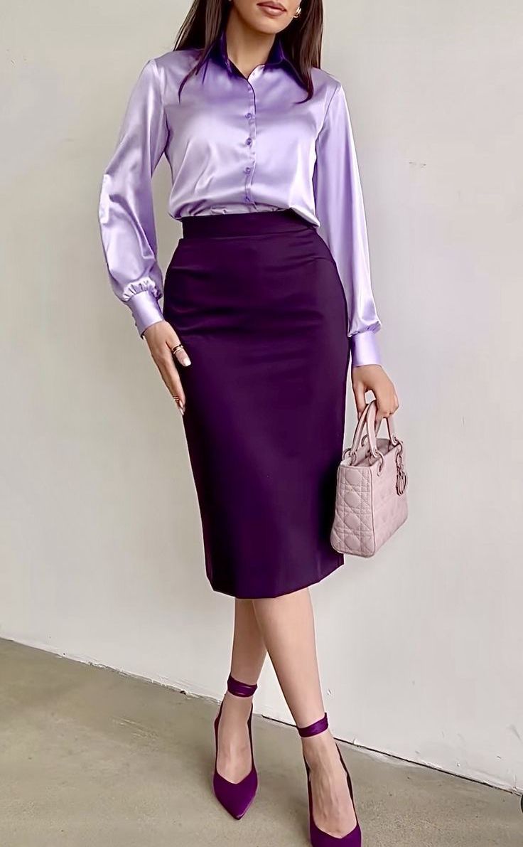 plum short pencil skirt