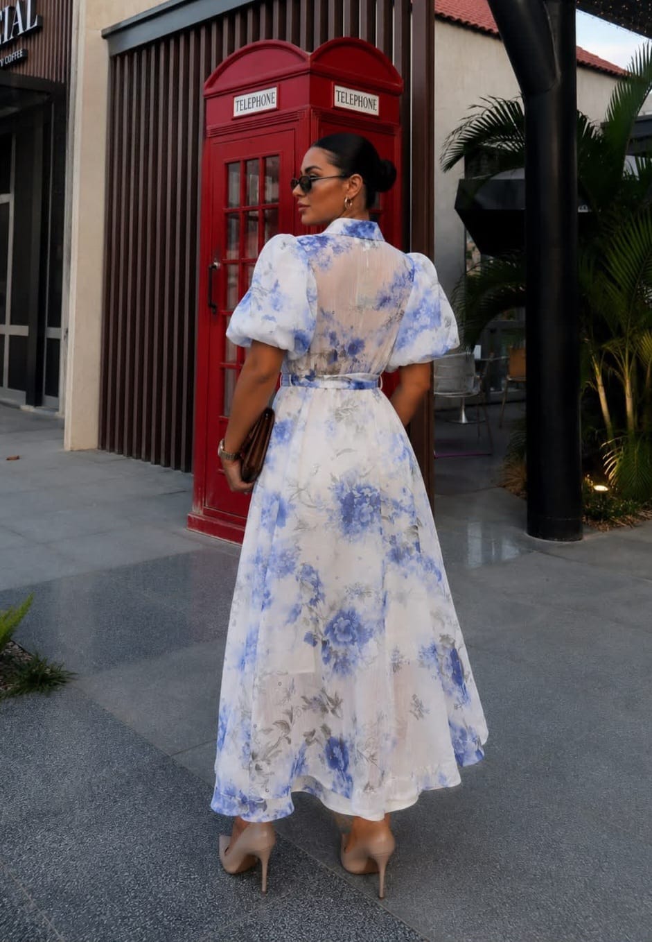 floral chiffon dress