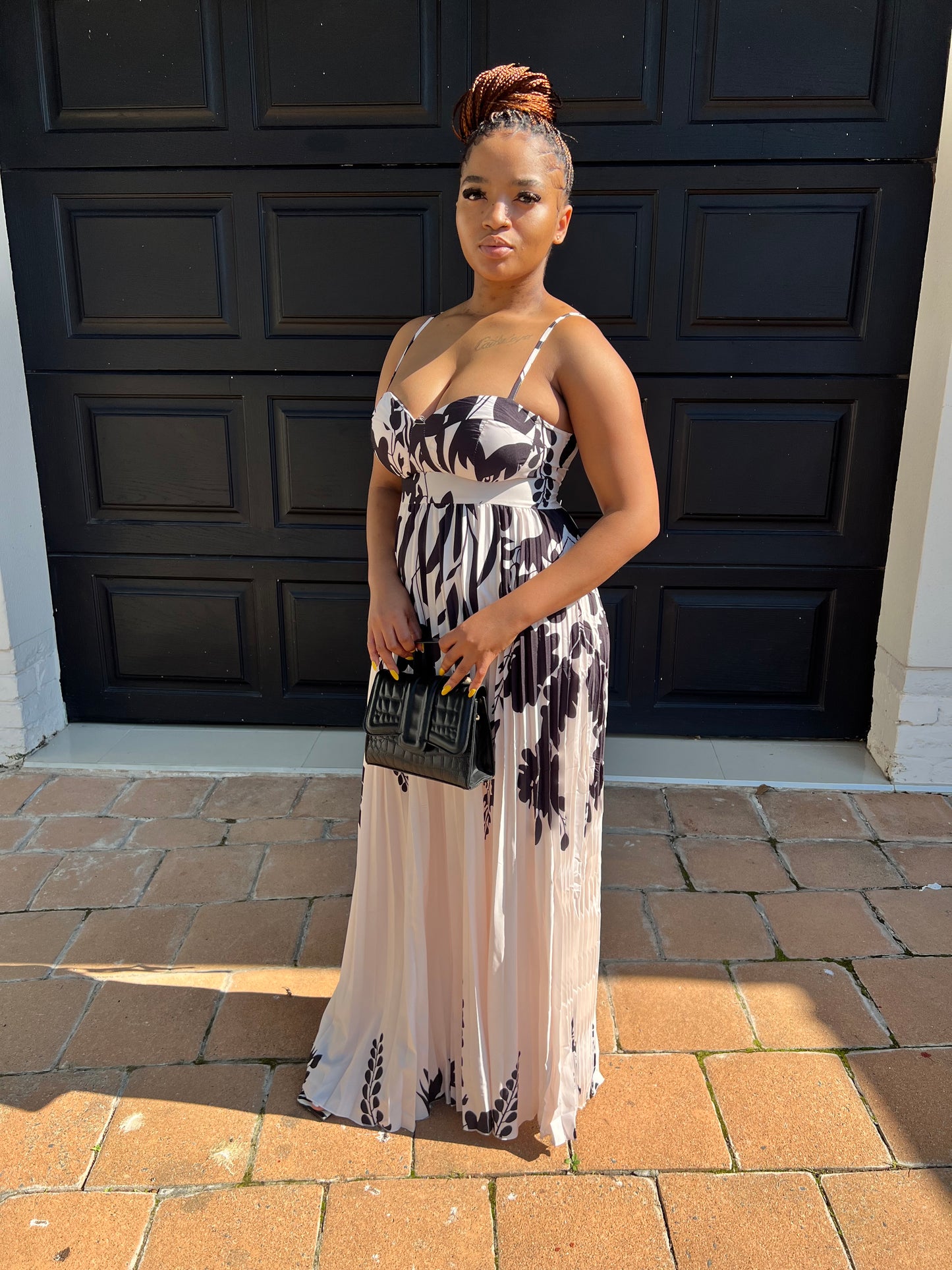 Floral open front dress