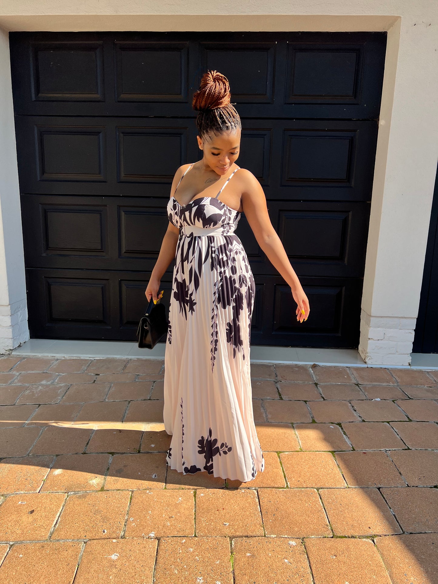 Floral open front dress