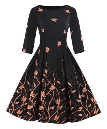 Navy Floral dress
