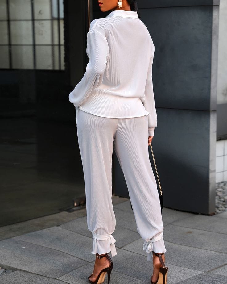 Pleated two piece set