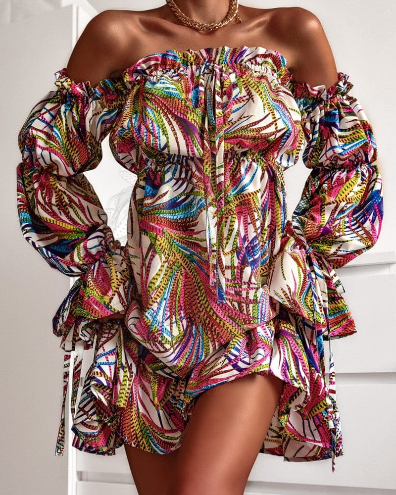 colourful midi dress
