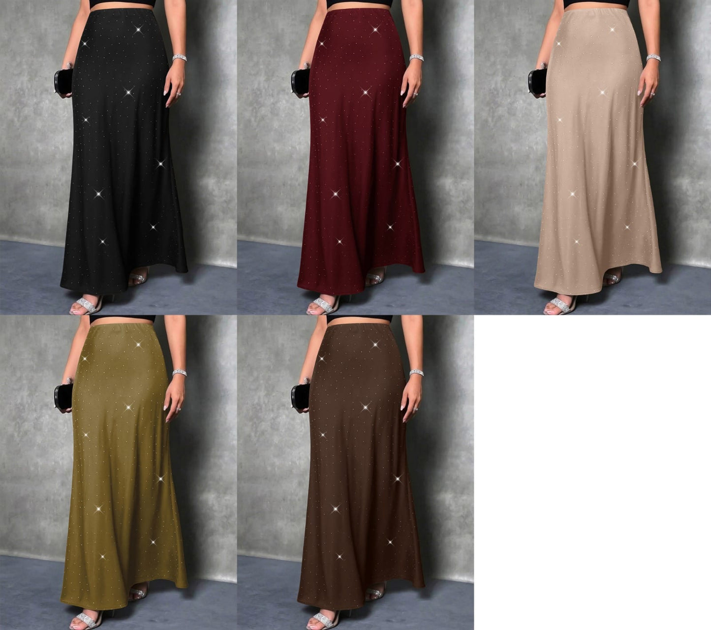 Flowy skirt with touch of pearls