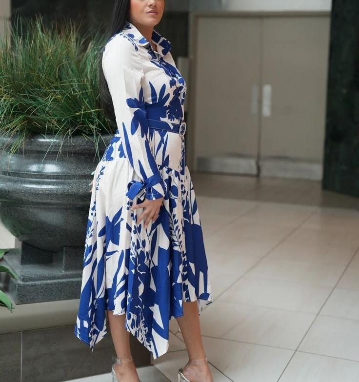 Casual Tie Belted shirt dress
