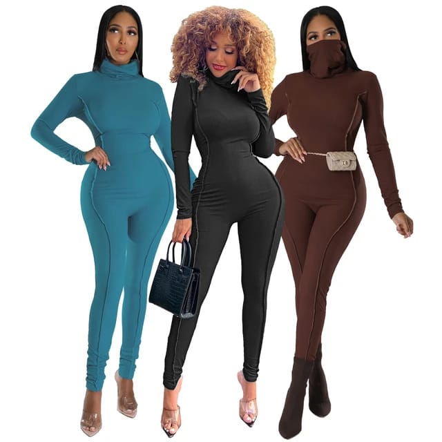 Polo neck jumpsuit