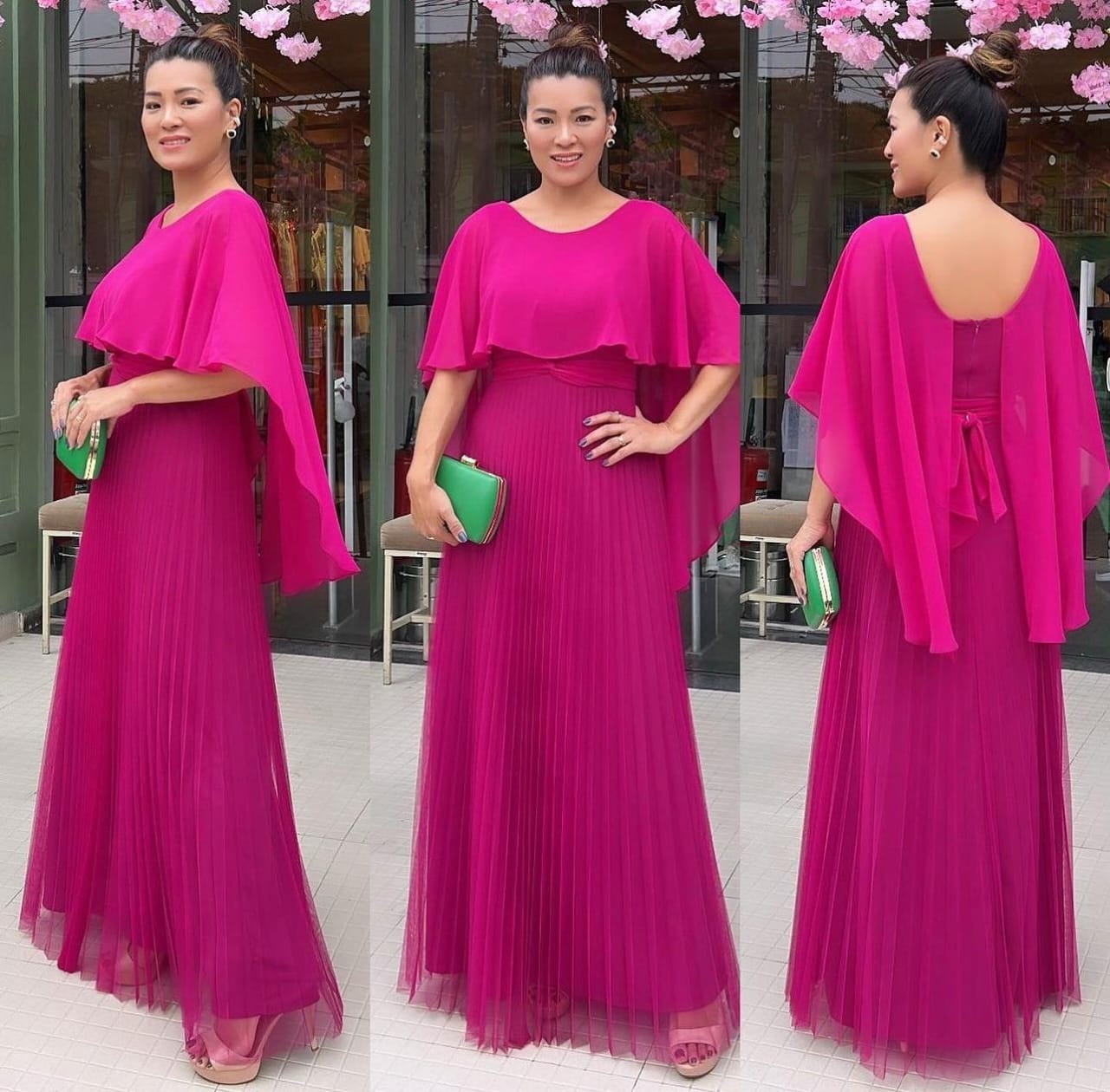 Poncho top design dress