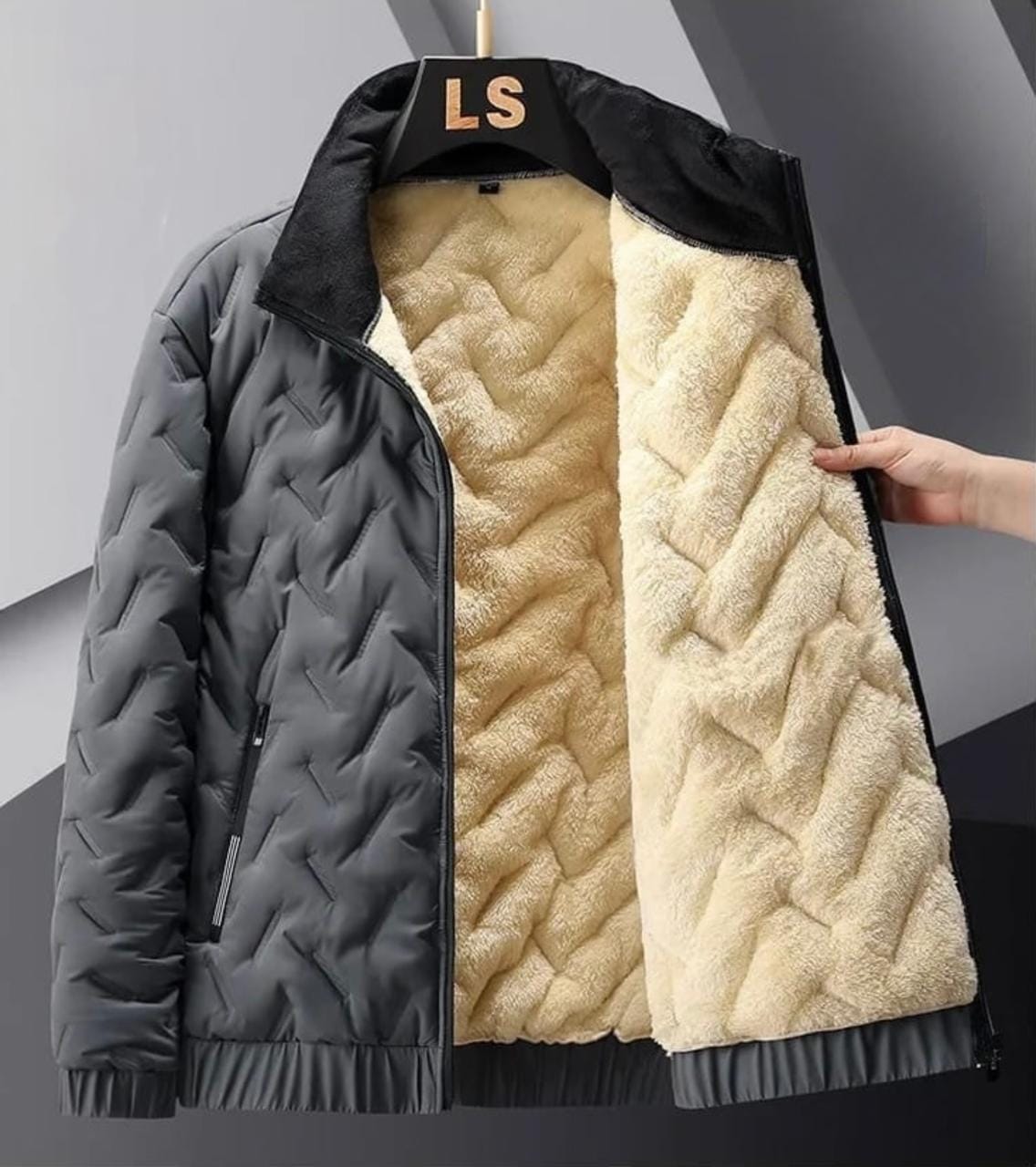 fluffy inside warm jacket