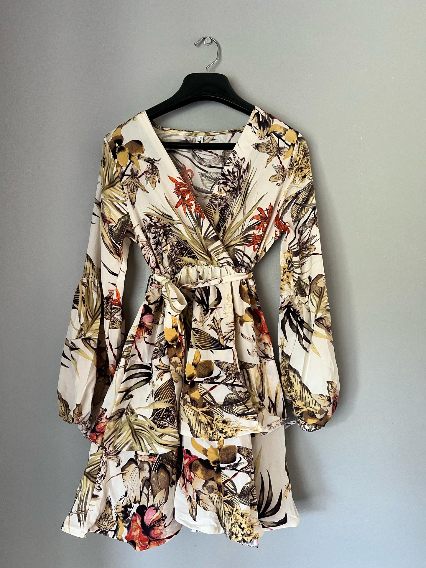 floral long sleeve dress