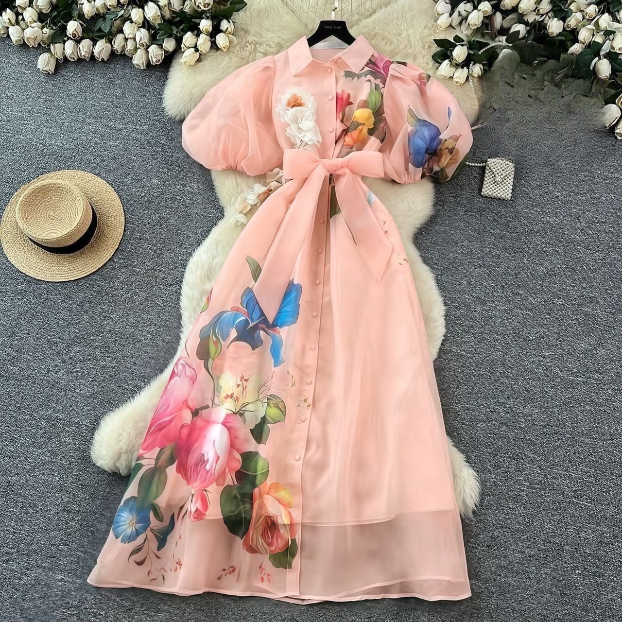 FLORAL FLARE DRESS