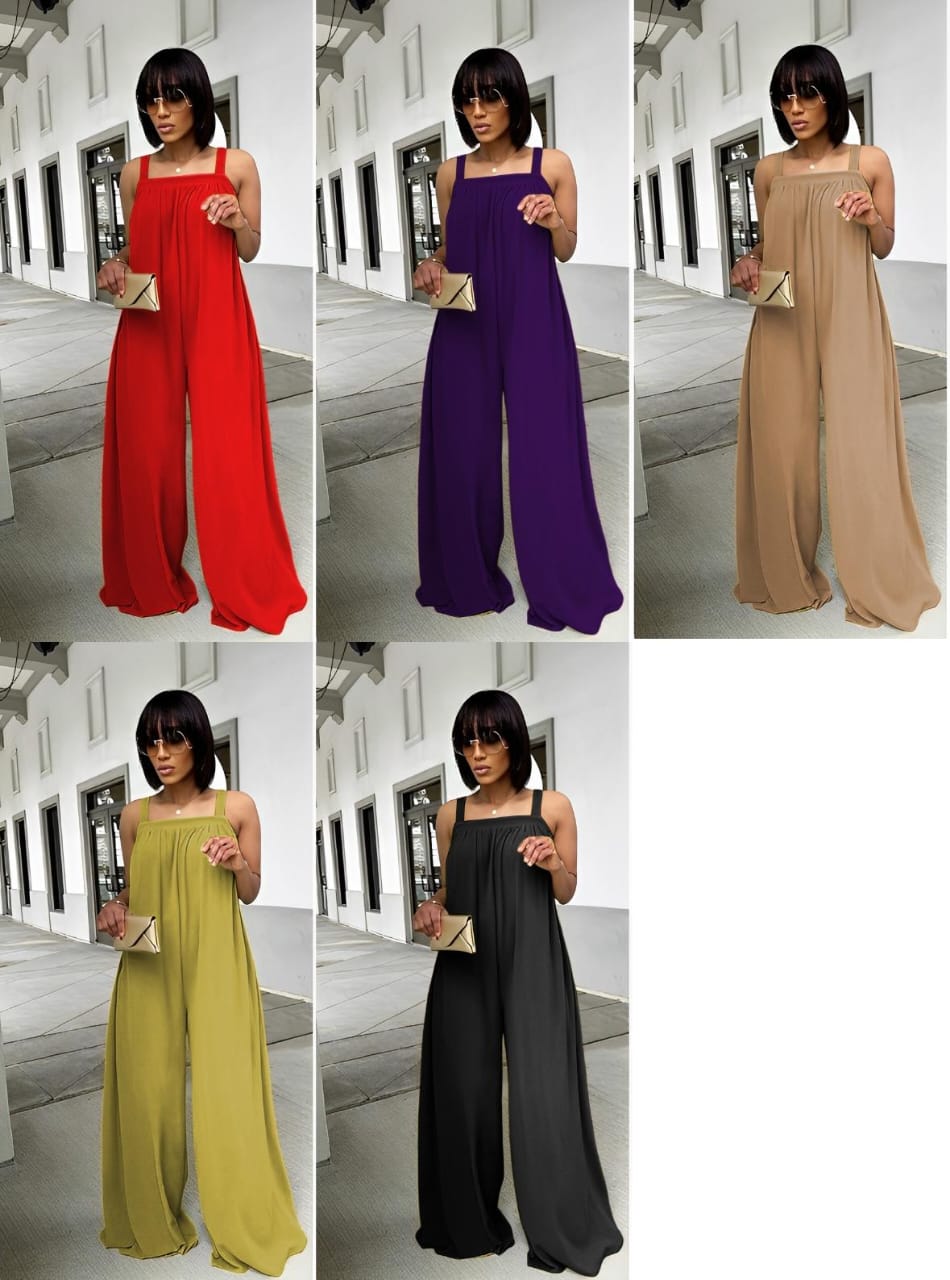 Linen flare jumpsuit