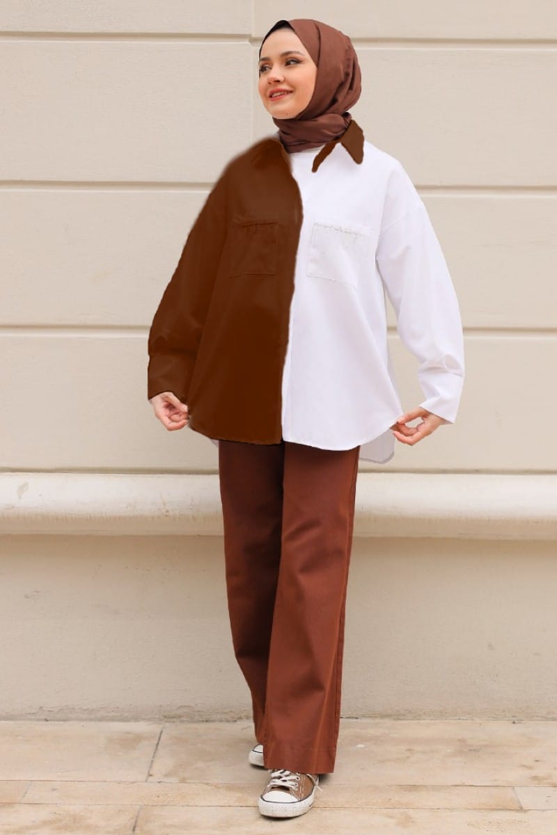 Two tone brown set