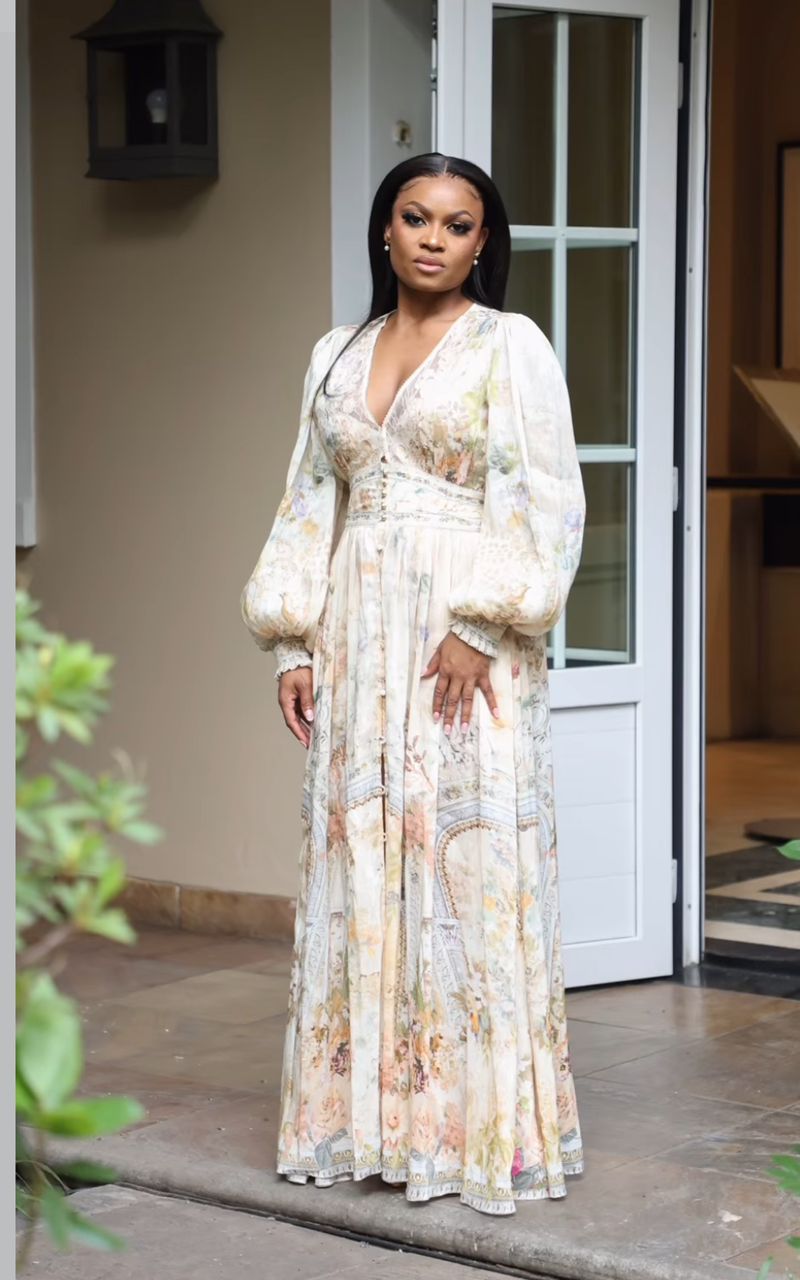 floral flare long sleeves