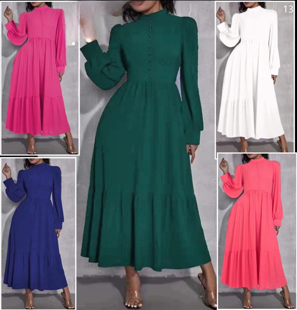 Button down Tiered dress