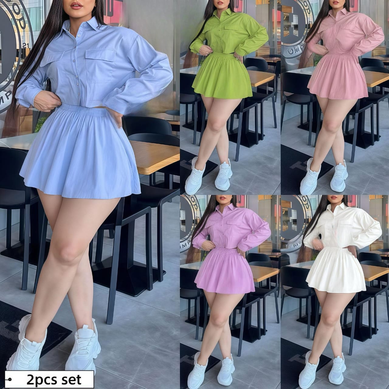 Mini Skirt & Blouse set
