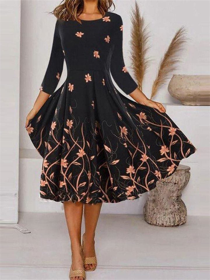 Navy Floral dress