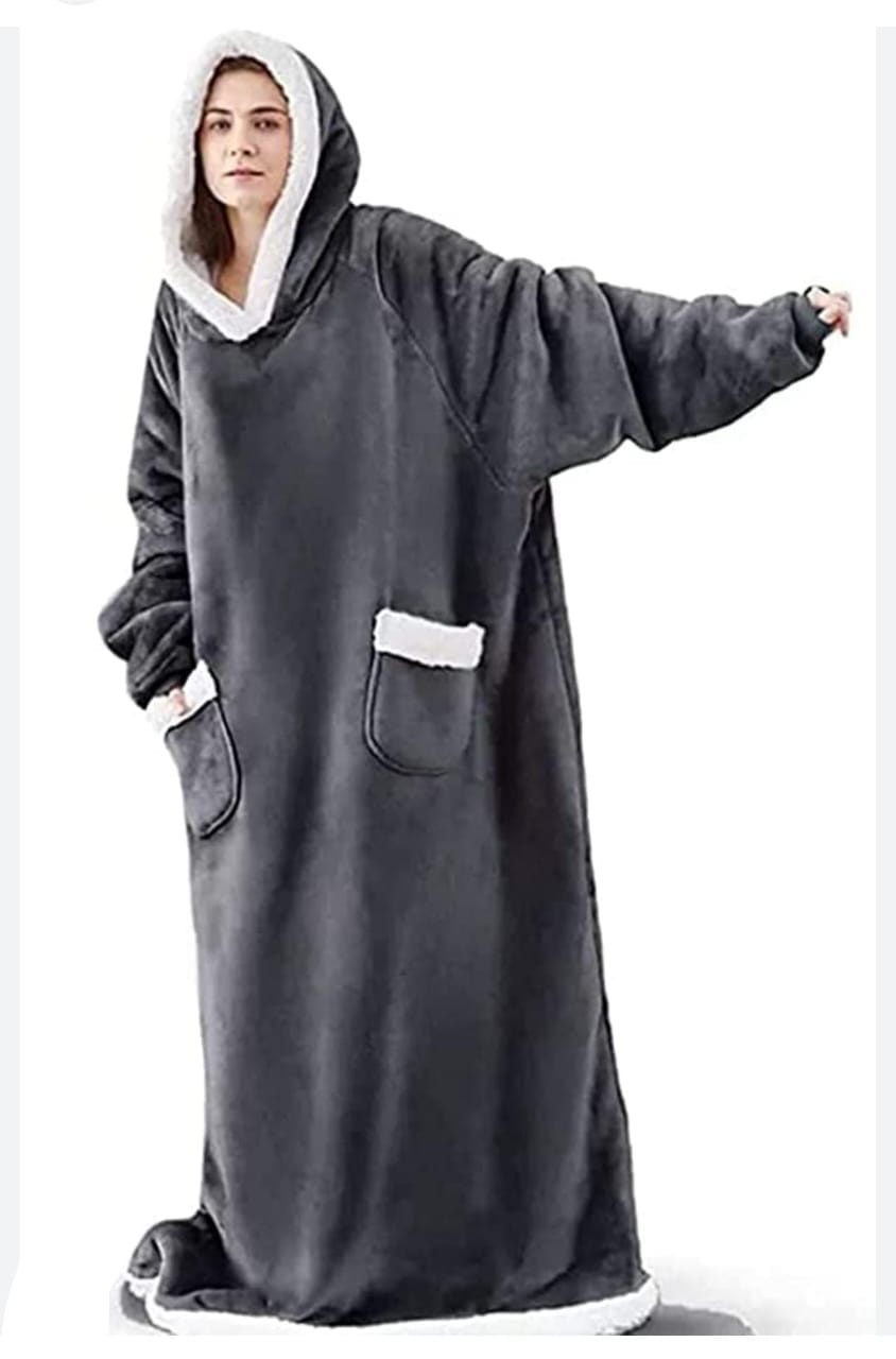 pocket hoody warm and soft sleepware
