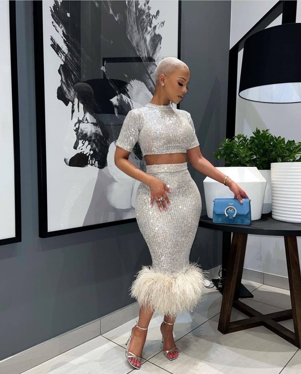 Mermaid sequin two piece