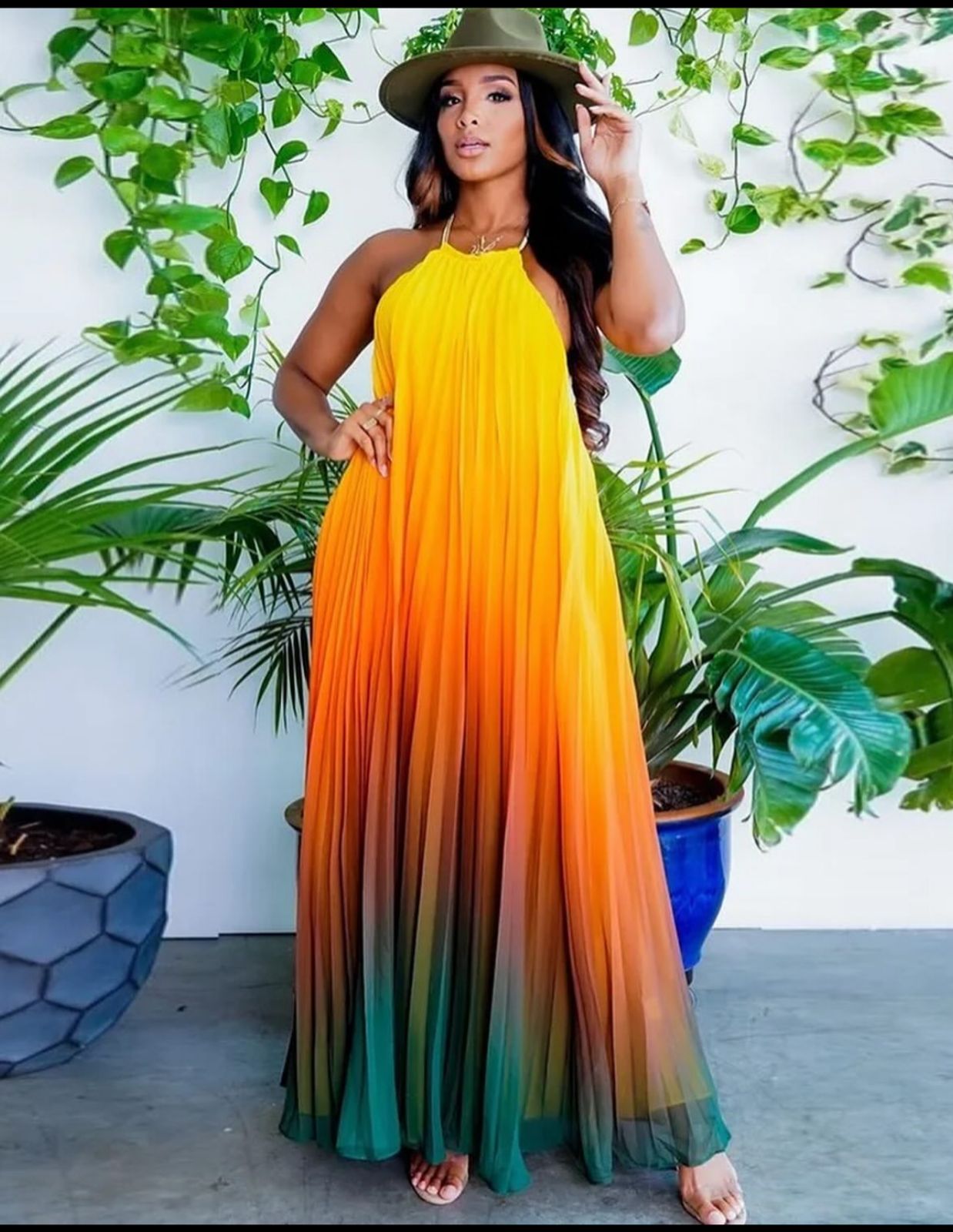 Yellow Ombre shade dress