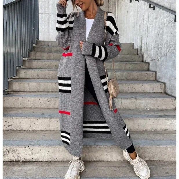 Long cardigan jersey