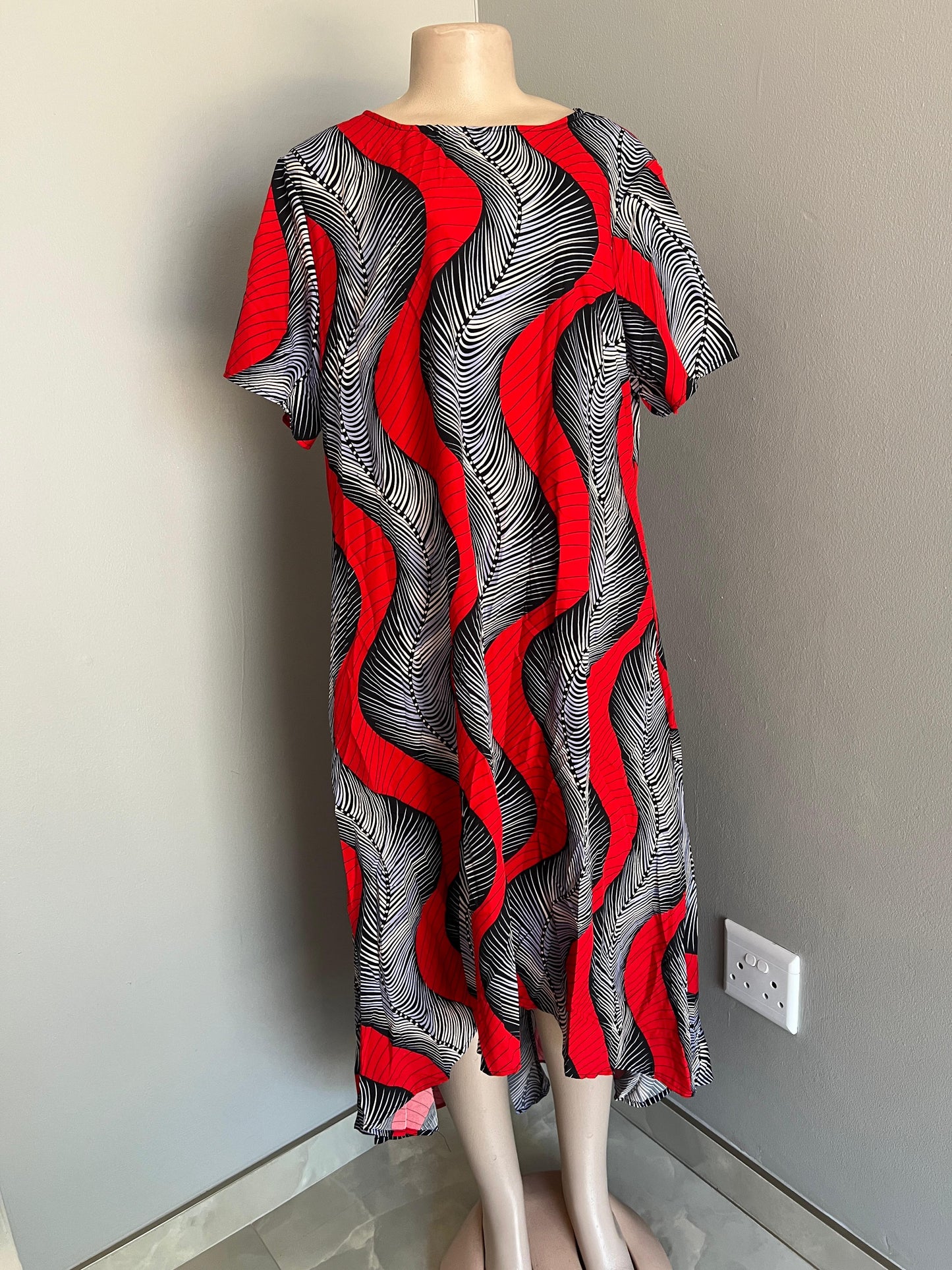 flare short sleeve dress