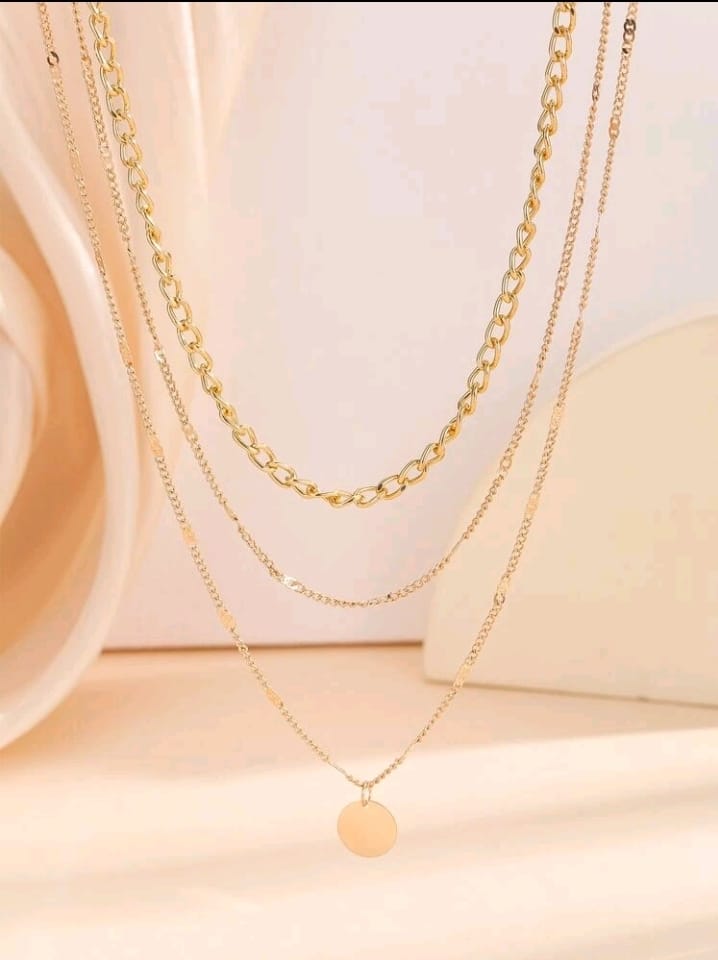 Gold layered chain necklace