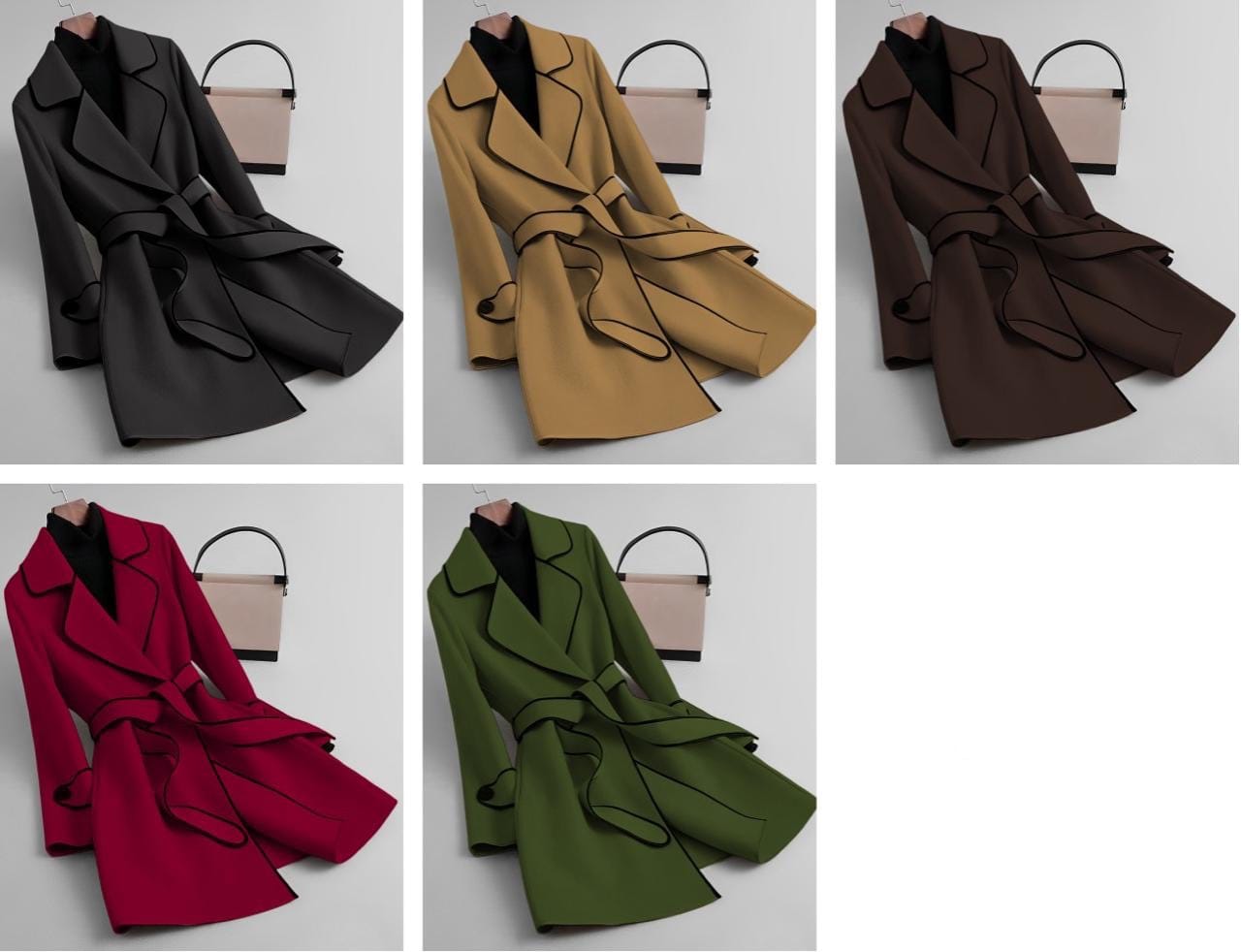 Black trim trending coat