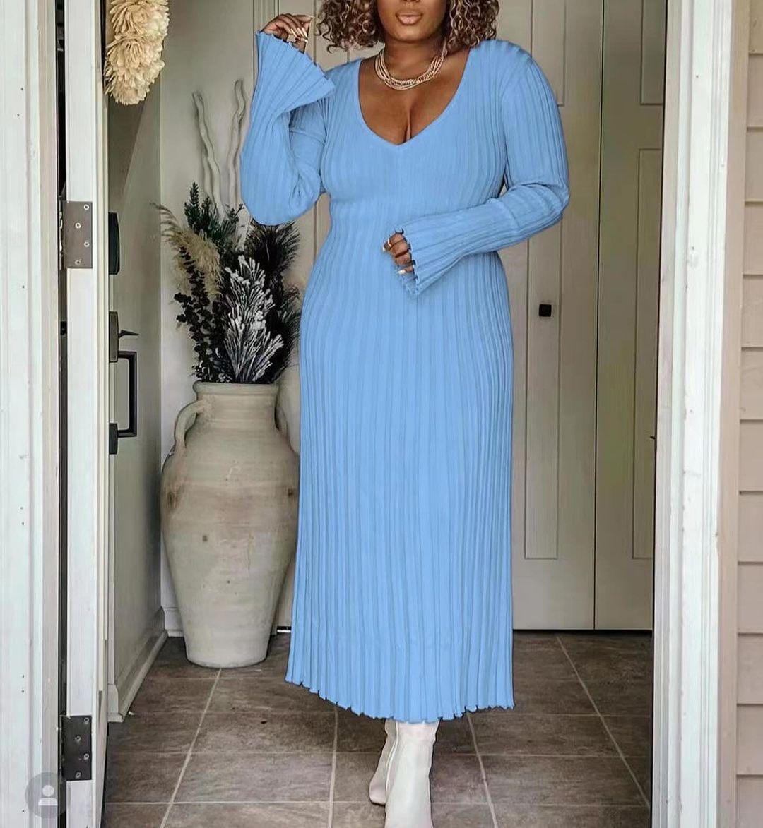 Pleated Open cuffs dress
