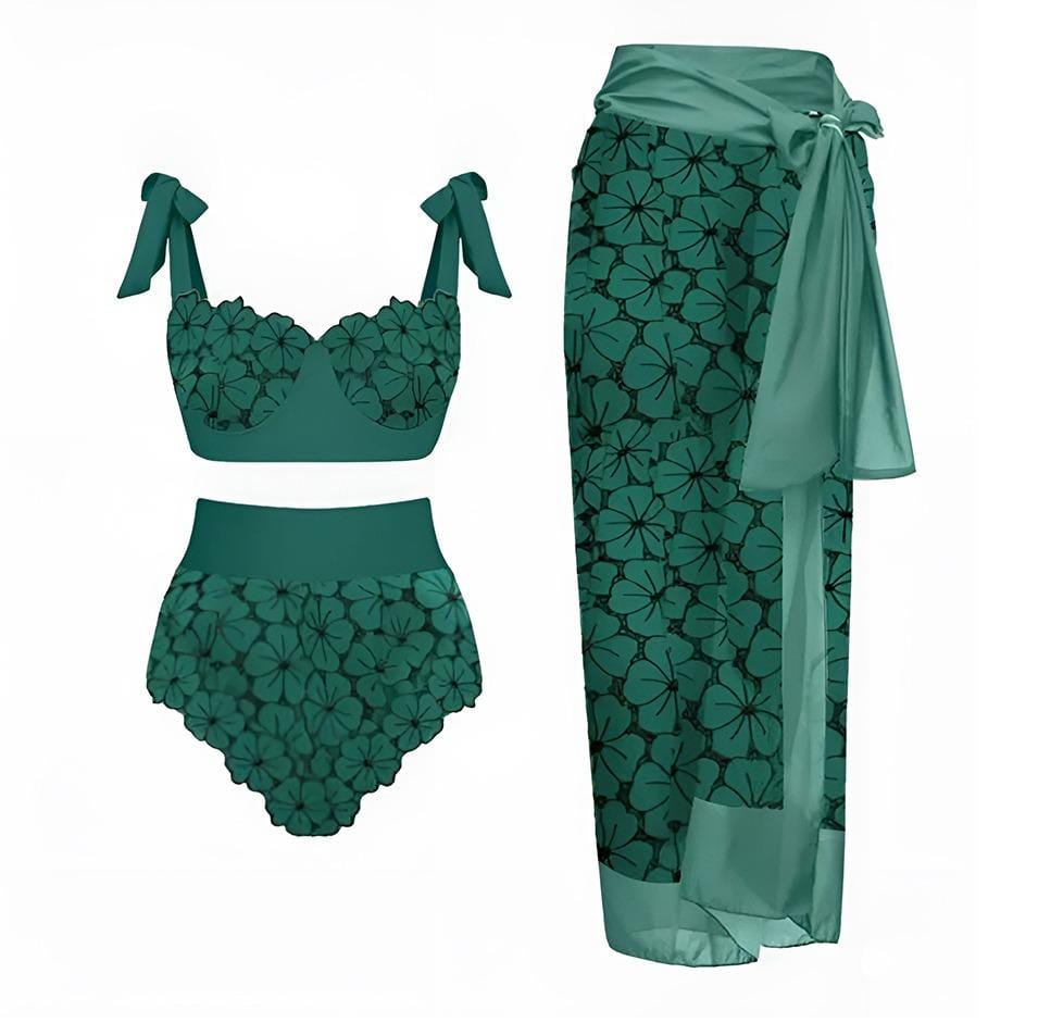 Green 3pc swimwear
