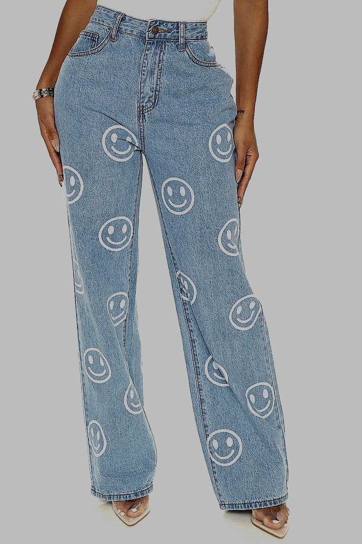Emoji mom jean