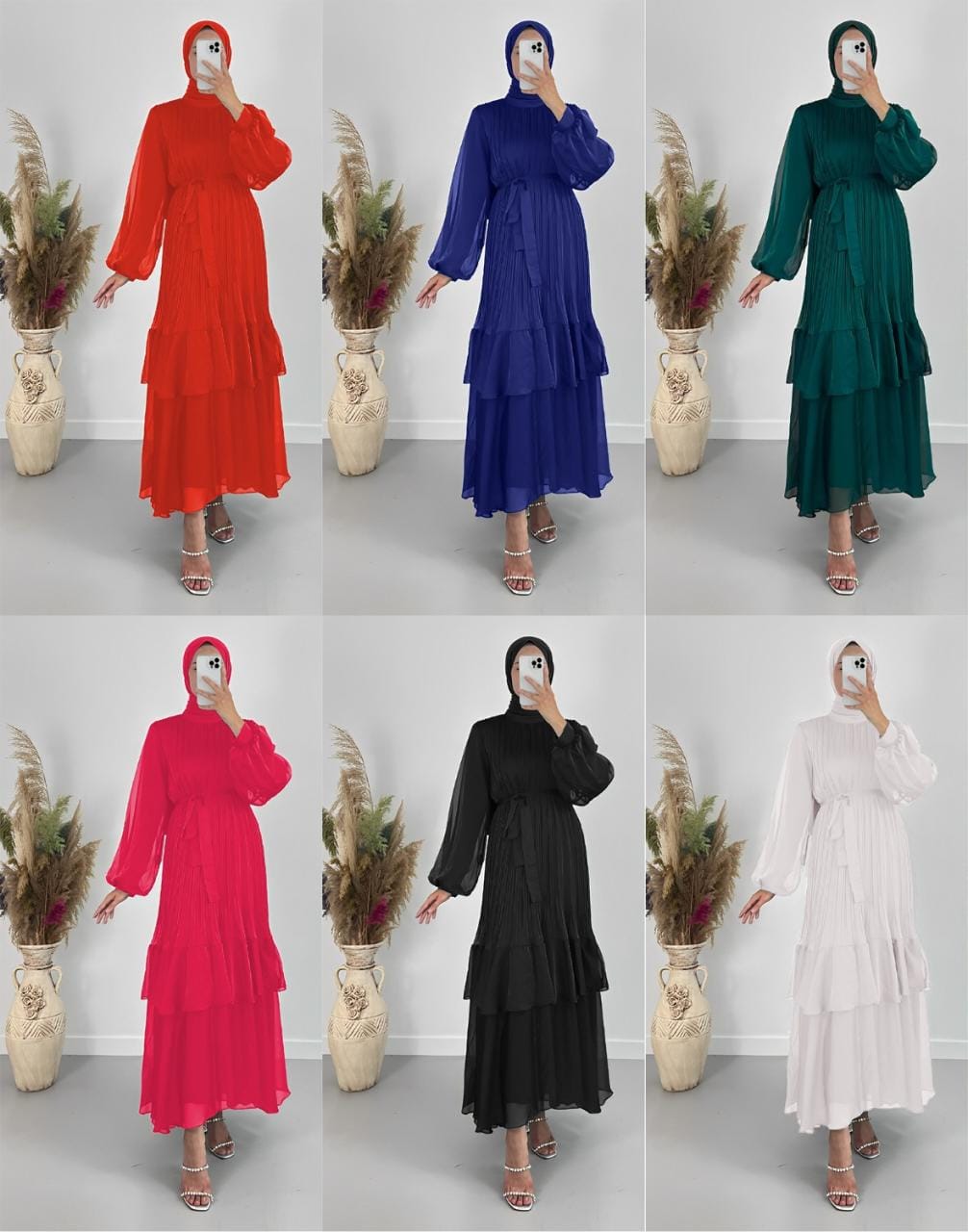 Fine Pleated Chiffon Dress