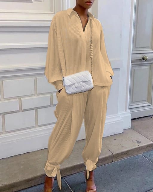 Pleated two piece set