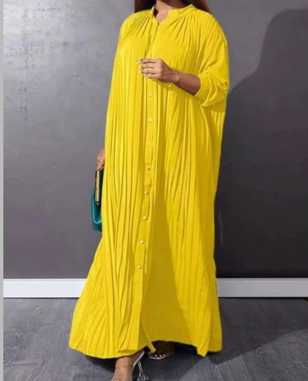 Pleated Chiffon Dress