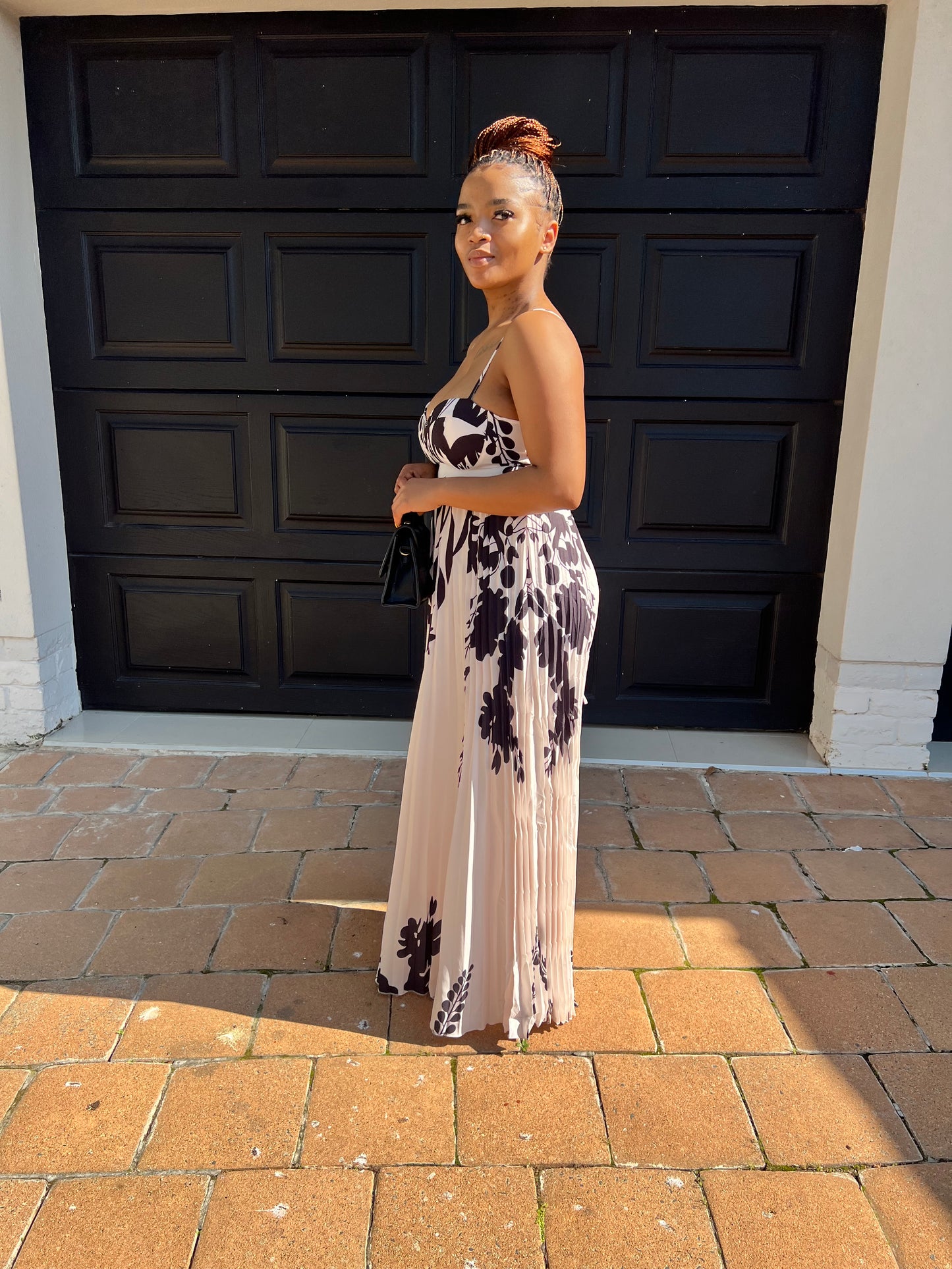 Floral open front dress