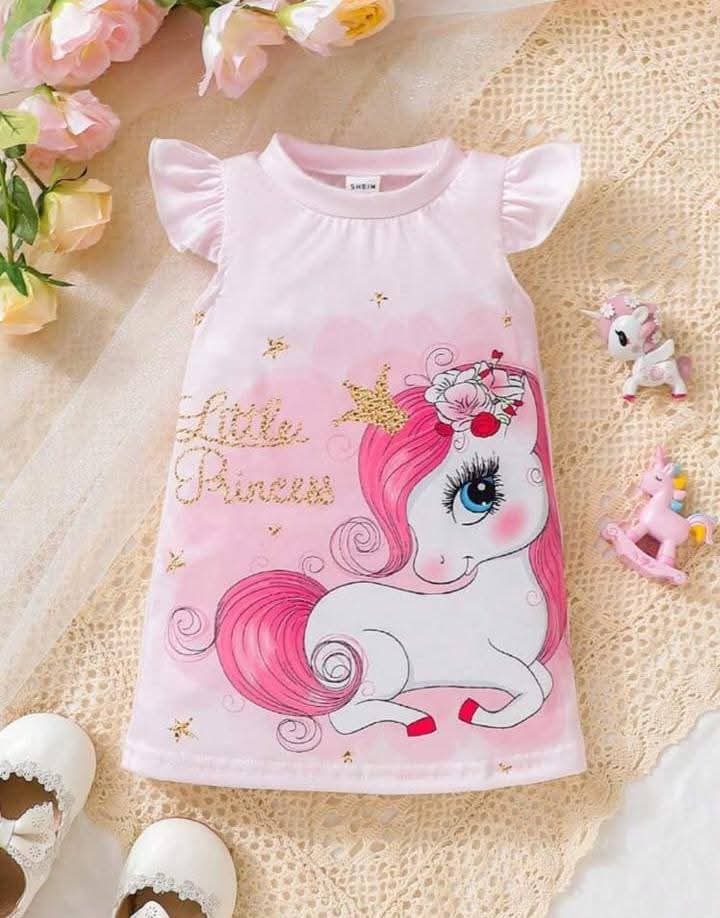 unicorn pink dress for kids