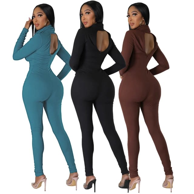 Polo neck jumpsuit
