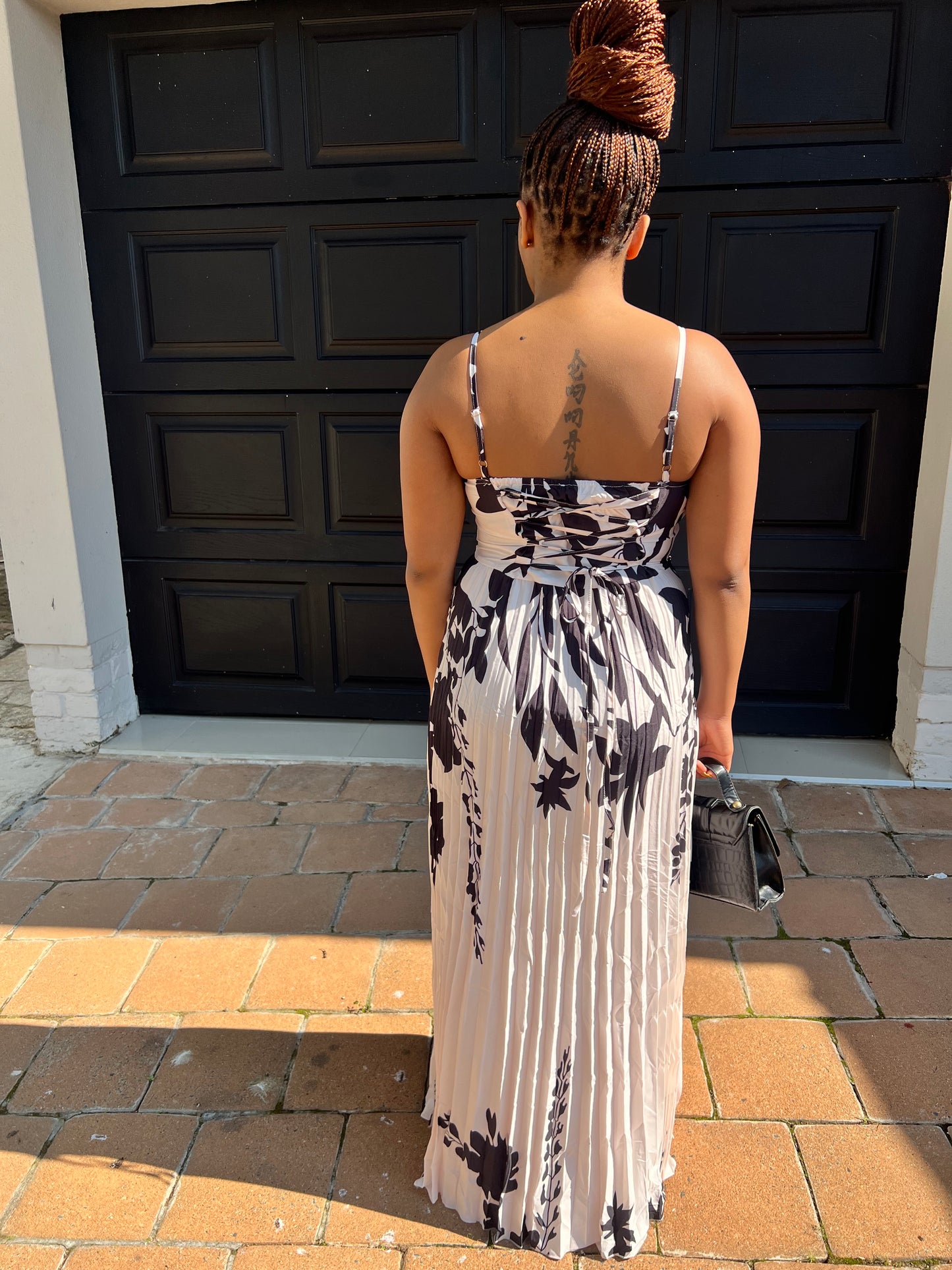 Floral open front dress