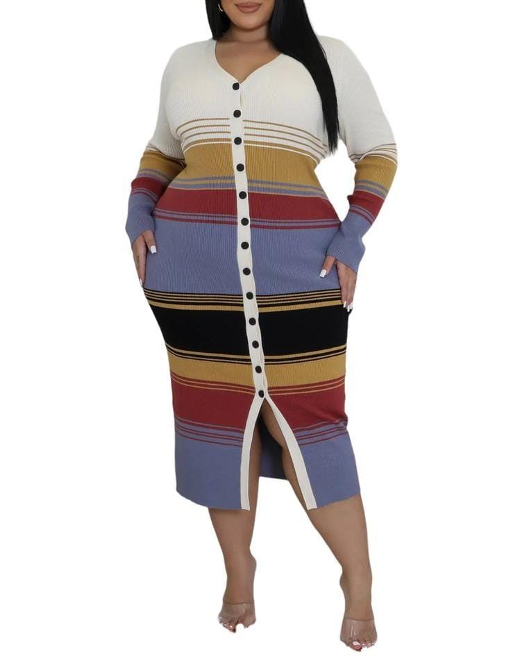 Front Buttons Knit dress