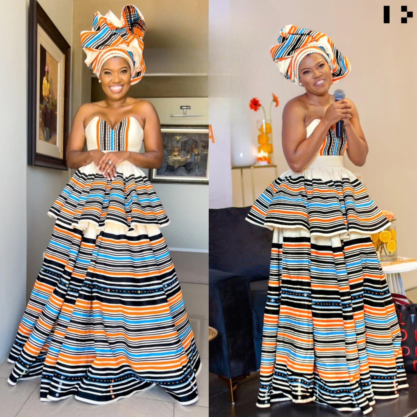 african layered dress